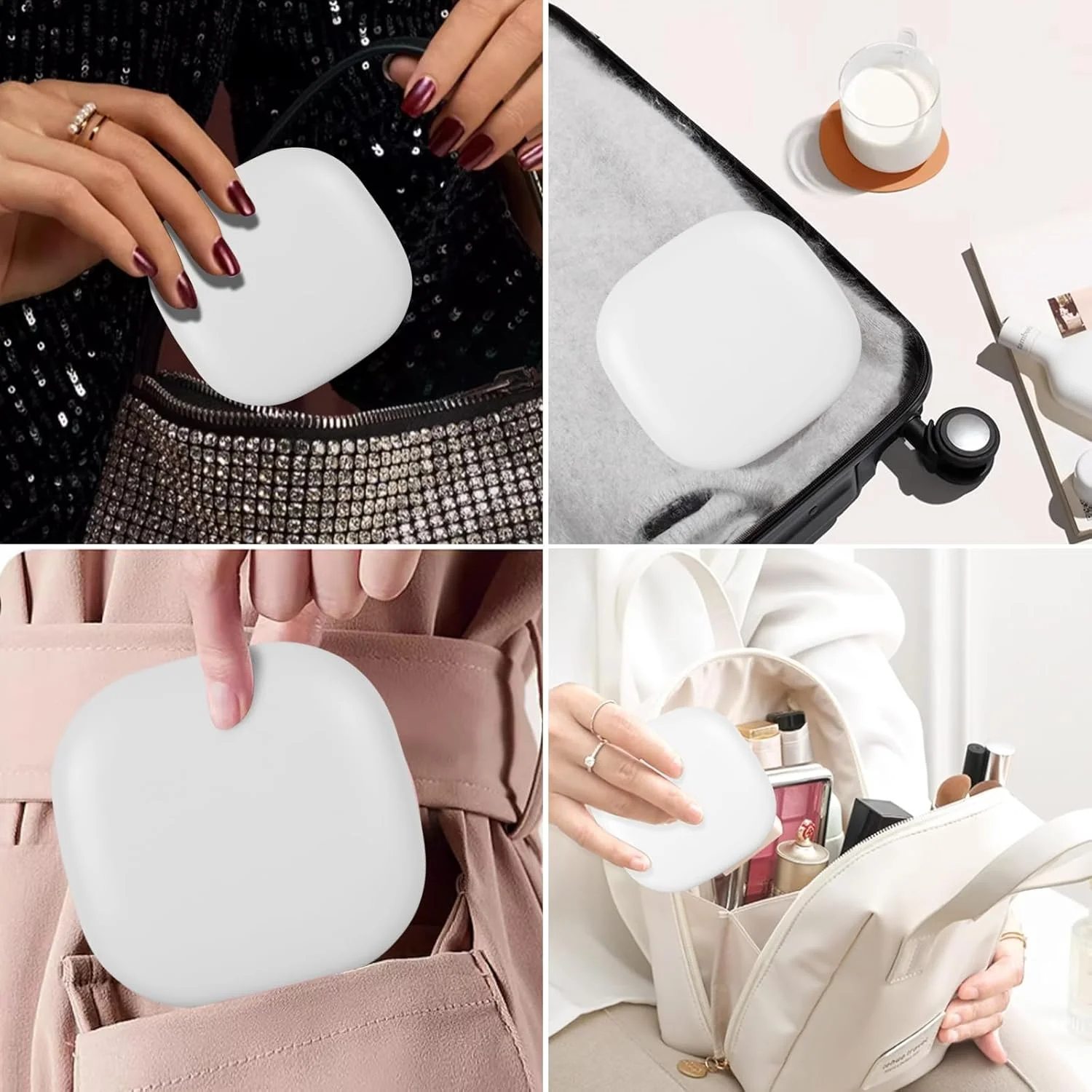 آینه آرایشی جیبی بزرگنمایی دار LED Zymblingst، معمولی و 10 برابر | آینه کیف دستی قابل حمل و جمع و جور با نور LED طبیعی، قابل تنظیم با USB آینه آرایشی جیبی بزرگنمایی دار LED Zymblingst، معمولی و 10 برابر | آینه کیف دستی قابل حمل و جمع و جور با نور LED طبیعی، قابل تنظیم با USB