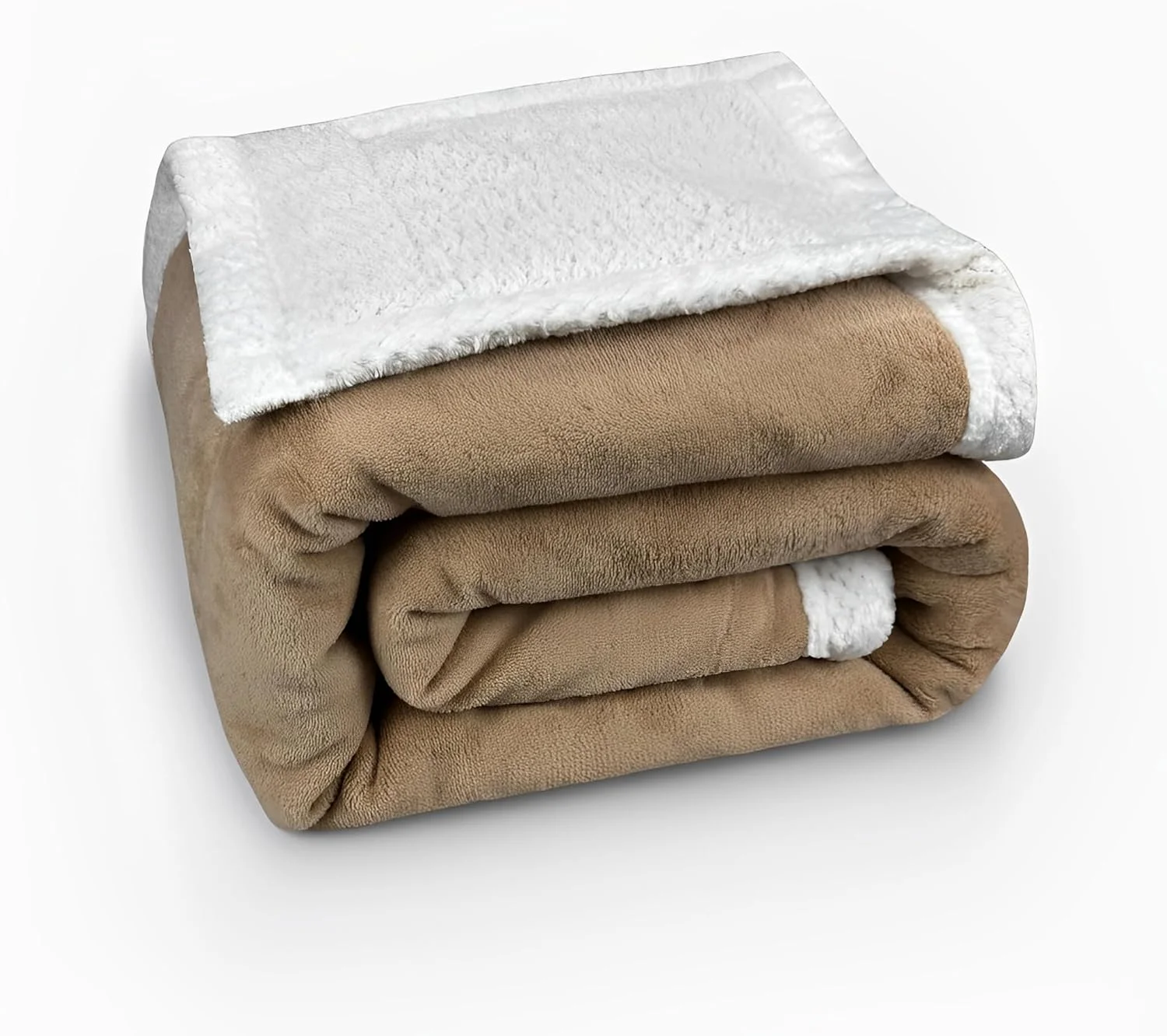 پتوهای دو طرفه شرپا BAHALDEN، پتوی نرم و لطیف، پتوی پشمی حرارتی فوق العاده نرم برای مبل/تخت خواب، پتوی فوق العاده نرم اتاق نشیمن با ضد پرز (قهوه ای، 80×90)