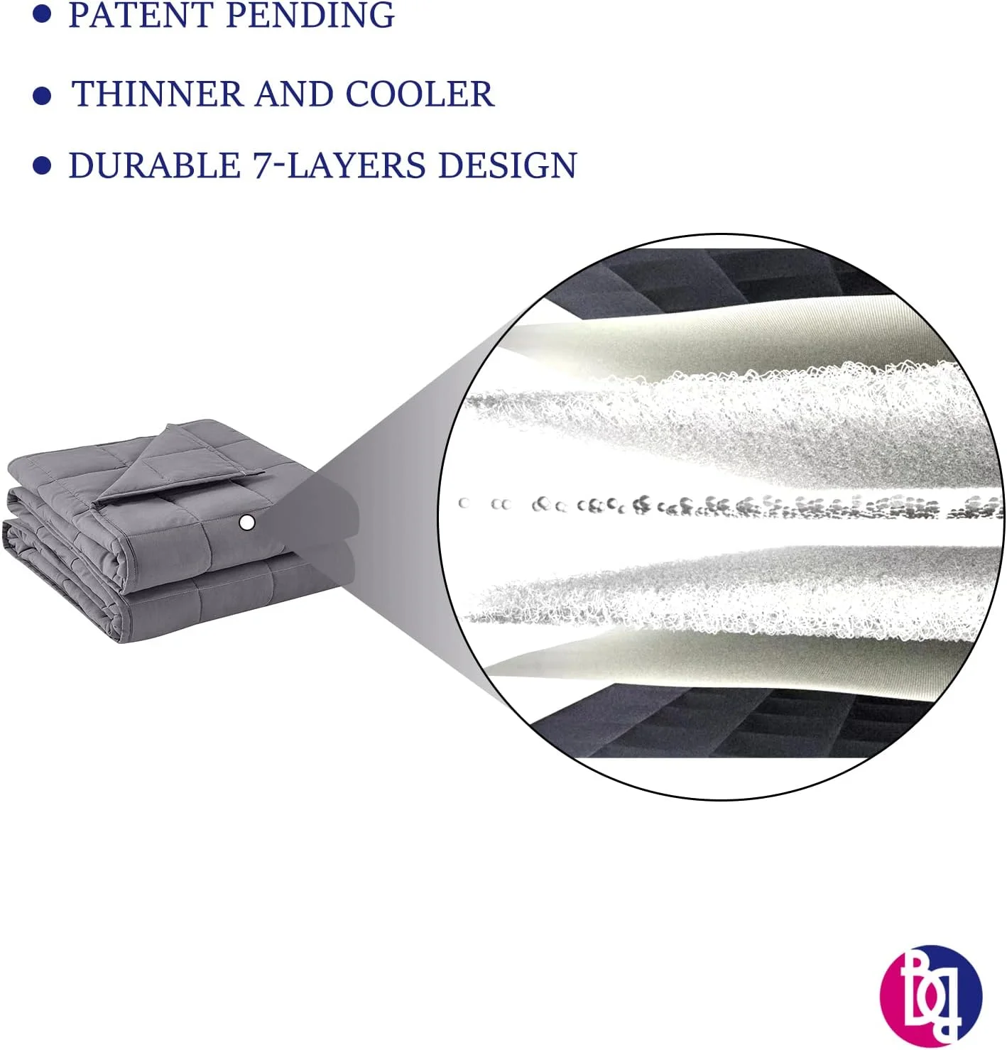 پتوی سنگین بزرگسال BB BLINBLIN، پتوی سنگین، آرامش و خواب راحت، جنس نرم و راحت عالی و مهره های شیشه ای (خاکستری تیره، 15 پوند، 152x203 سانتی متر)، مناسب برای بزرگسالان (حدود 63 کیلوگرم) قابل استفاده روی تخت کوئین/کینگ