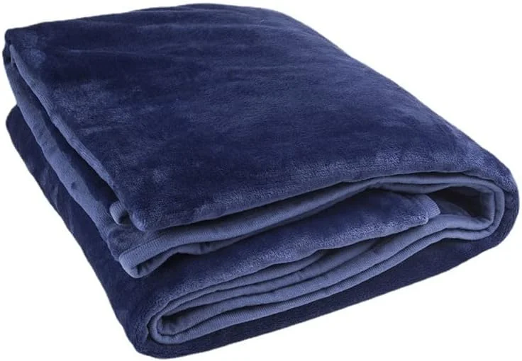 پتوی ضخیم دو طرفه Beauenty - فوق العاده نرم و گرم 200x160 سانتی متر، پتوی نرم و راحت برای تخت، مبل، مسافرت و دفتر کار، پولیشی، قابل شستشو در ماشین لباسشویی - رنگ روشن و بادوام (آبی تیره) پتوی ضخیم دو طرفه Beauenty - فوق العاده نرم و گرم 200x160 سانتی متر، پتوی نرم و راحت برای تخت، مبل، مسافرت و دفتر کار، پولیشی، قابل شستشو در ماشین لباسشویی - رنگ روشن و بادوام (آبی تیره)