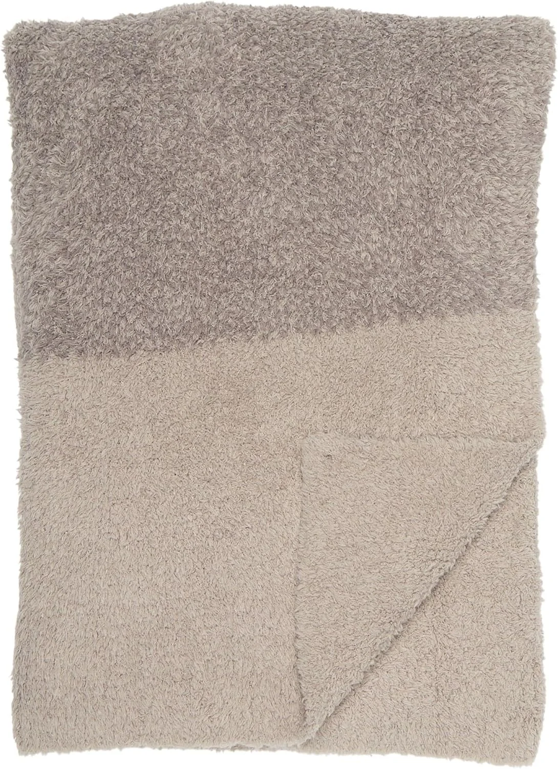 پتو بافت راه راه لاکچری Barefoot Dreams - سایز ۱۵۲ در ۱۱۴ سانتیمتر (کتانی / خاکستری گرم)