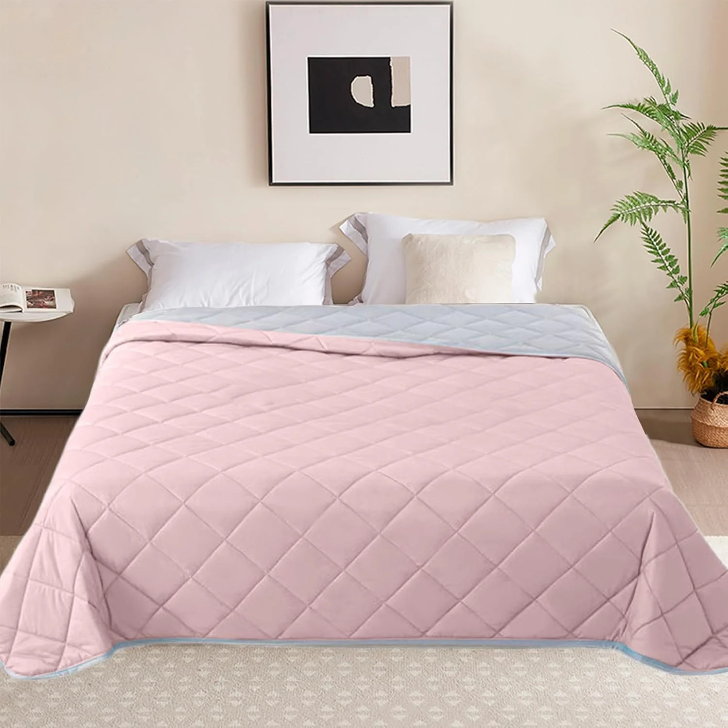 پتوهای تخت خواب - پتوهای نرم تابستانی - لوازم خواب دو طرفه برای خنک نگه داشتن بدن در طول شب، تعریق شبانه و هوای گرم