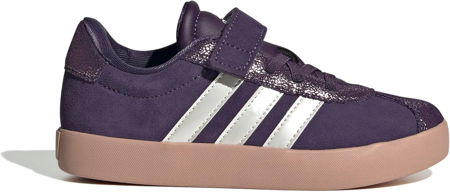 adidas Unisex-Child Vl Court 3.0 Elastic Lace Sneaker