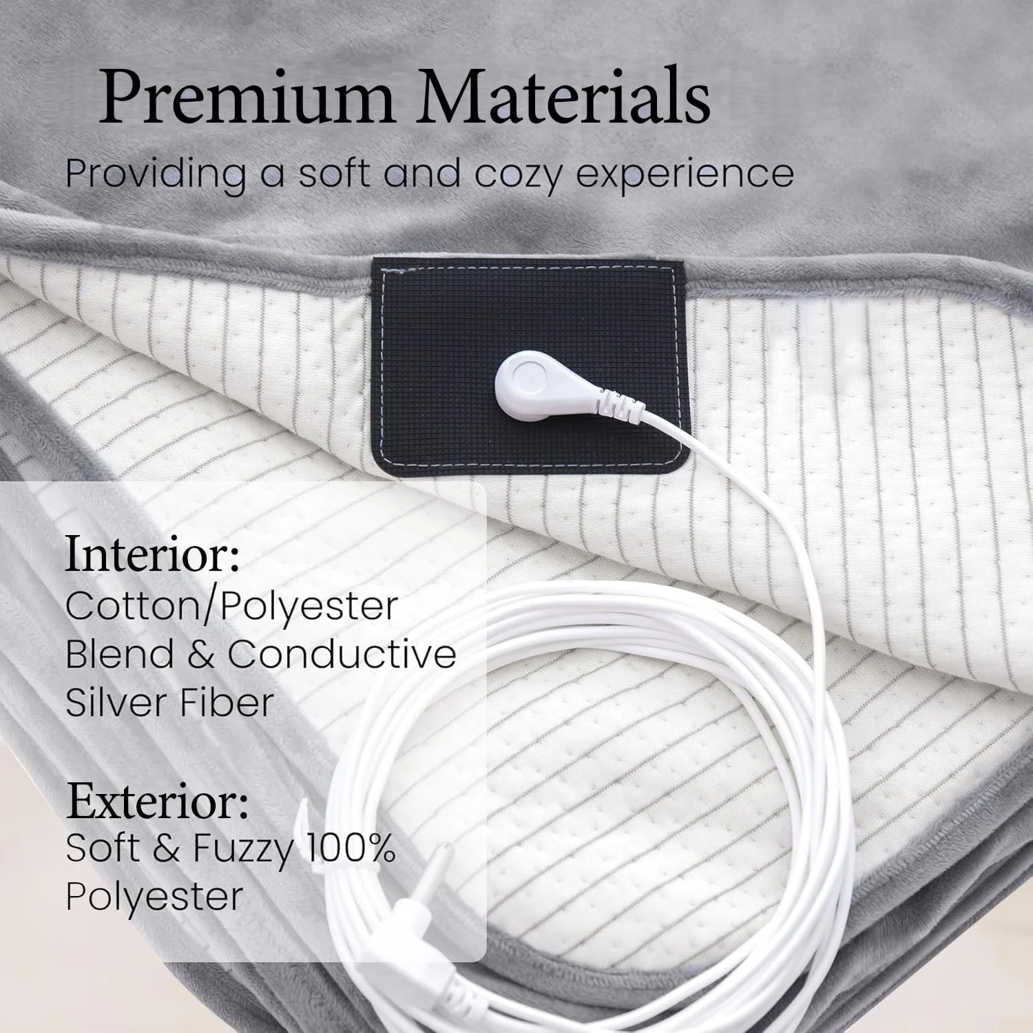 پتو اتصال به زمین Angju برای رختخواب، 95% پنبه ارگانیک + 5% الیاف نقره خالص، 100*105 سانتی متر پتو متصل به زمین با سیم اتصال به زمین، پتوهای اتصال به زمین برای بهبود خواب، کاهش درد، درمان سالم