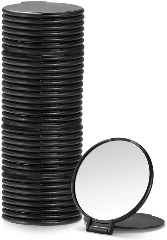آینه آرایشی گرد کیزلی، مناسب کیف دستی، بسته 36 عددی (مشکی)