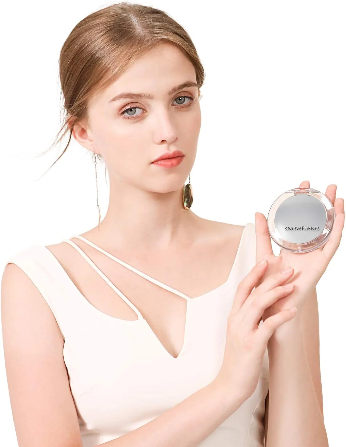 آینه جیبی تاشو ذره بینی SNOWFLAKES - آینه کوچک دستی مسافرتی، دو طرفه با بزرگنمایی 1x/10x، آینه قابل حمل برای کیف دستی (نقره ای) آینه جیبی تاشو ذره بینی SNOWFLAKES - آینه کوچک دستی مسافرتی، دو طرفه با بزرگنمایی 1x/10x، آینه قابل حمل برای کیف دستی (نقره ای)