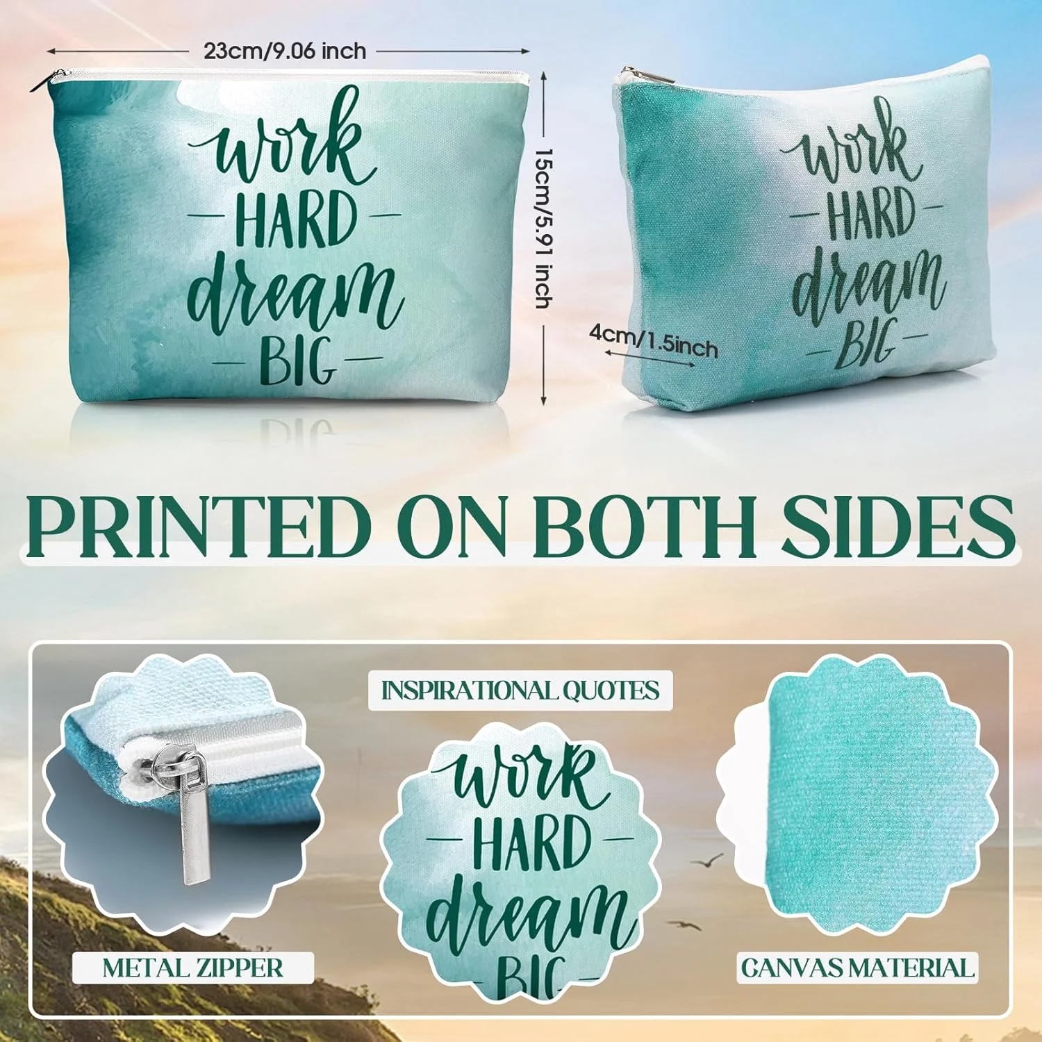 ورکرافت 40 عدد کیف آرایشی بوم الهام بخش هدیه قدردانی از کارمند، آینه های فشرده، کیف لوازم آرایشی فله، آینه قابل حمل، هدیه تشکر از زنان، رئیس، دستیار پزشکی، کریسمس (انگیزشی)