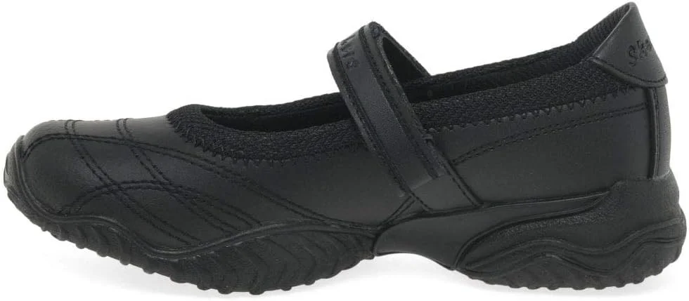 کفش دخترانه اسکیچرز Velocity Pouty مدل مری جین، مشکی، سایز 28 اروپا (10.5 کودک)