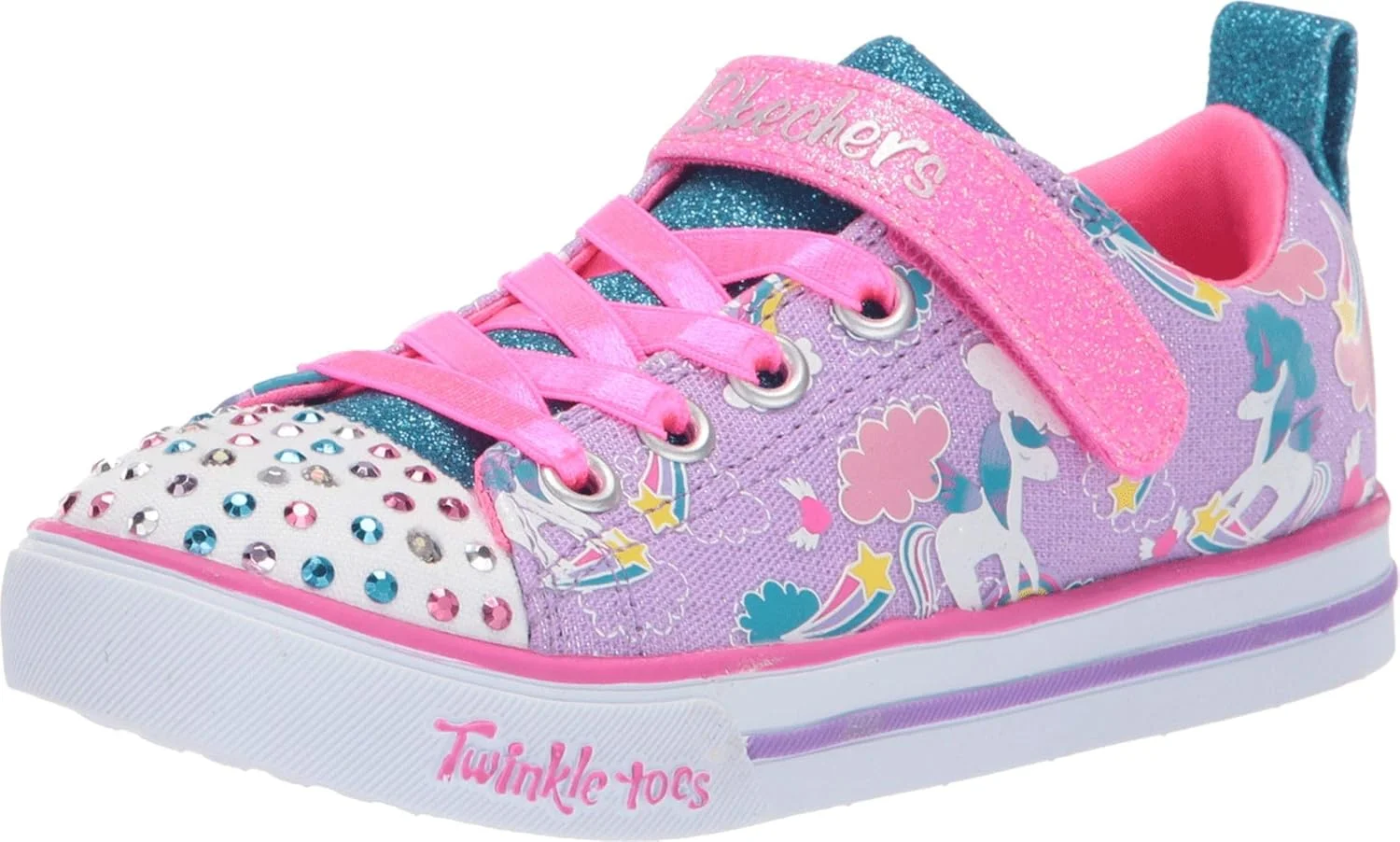 کفش کتانی بچگانه اسکیچرز مدل Lite-Sparkle Friends