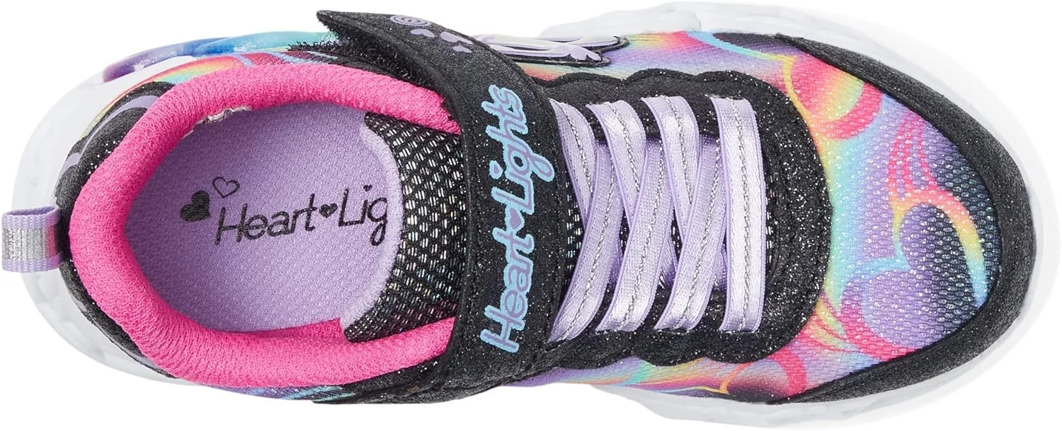 کفش دخترانه اسکیچرز مدل Infinite Heart Lights، مشکی/رنگی، سایز 3 کودک کفش دخترانه اسکیچرز مدل Infinite Heart Lights، مشکی/رنگی، سایز 3 کودک