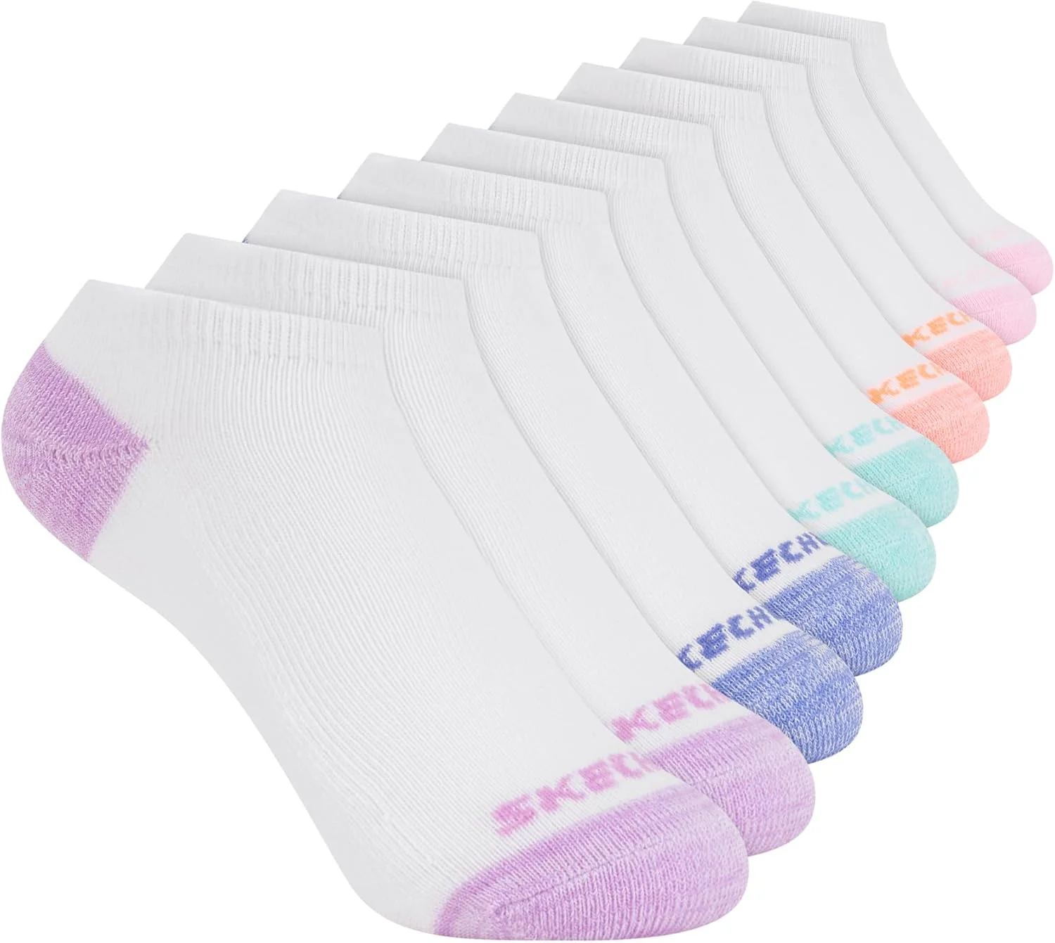 جوراب پسرانه اسکیچرز، بسته 10 عددی جوراب ساق کوتاه مخصوص دویدن