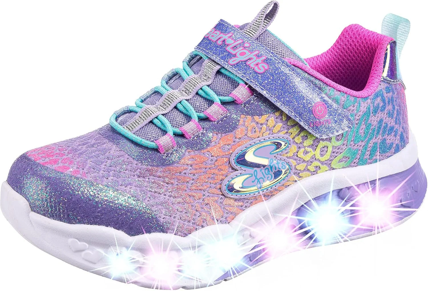 کفش ورزشی بچگانه اسکیچرز مدل Flutter Heart Lights-Loves