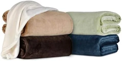 پتوی مخملی Berkshire VelvetLoft پلی استر عاجی سایز کامل/ملکه