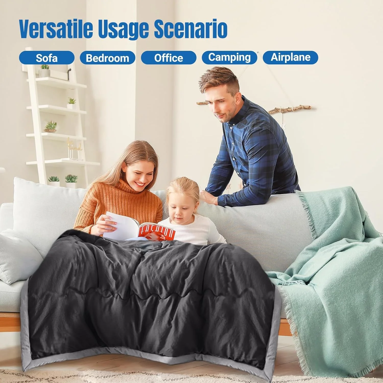 پتوی خنک کننده BEZHGOC برای تابستان، اثر خنک کنندگی دو طرفه 140x100 سانتی متر، پتوی نرم، سبک و قابل تنفس برای تابستان، مناسب برای مبل و تخت، پتوی نرم و راحت برای چرت زدن (خاکستری)