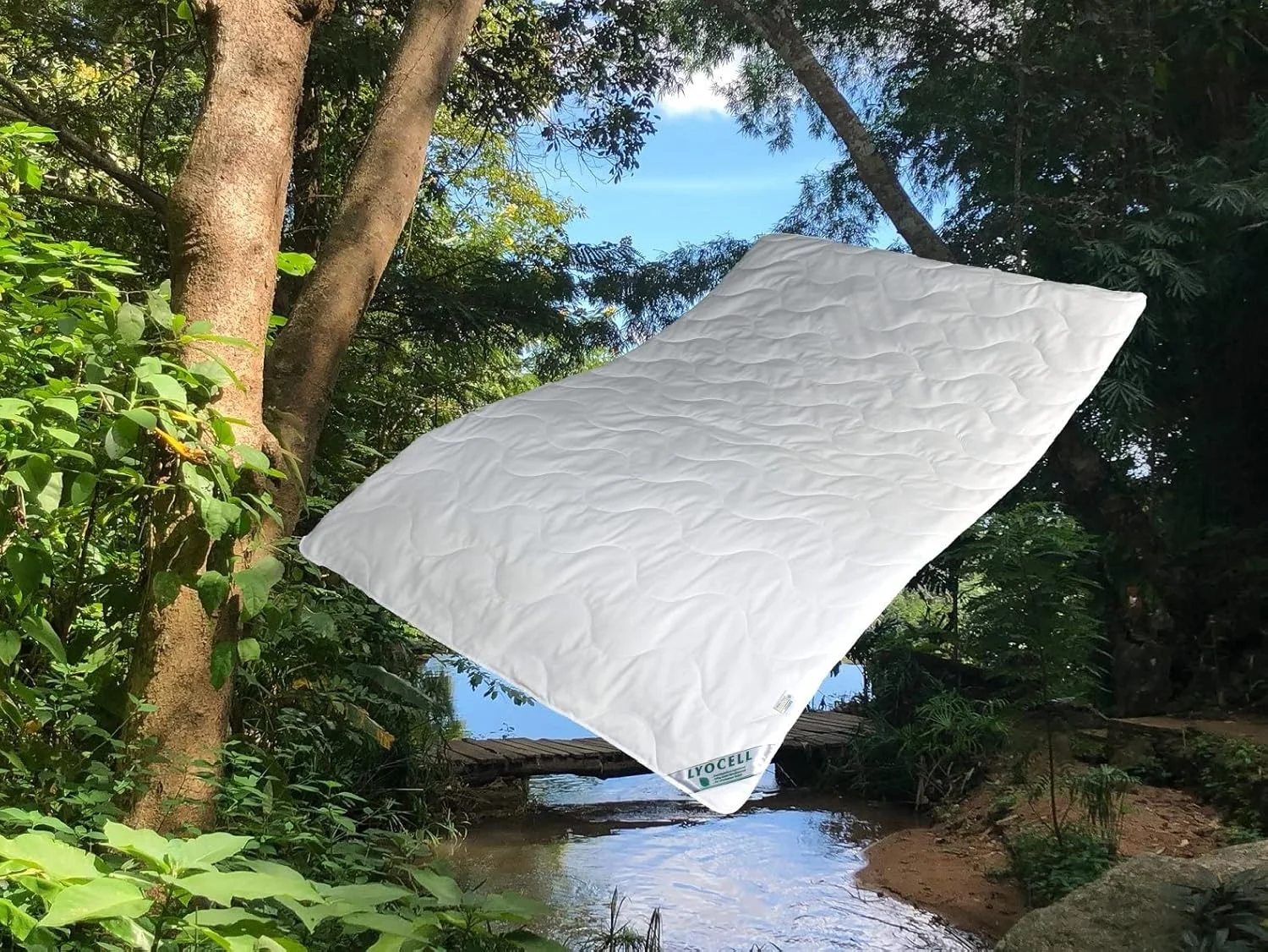 لحاف تابستانی فوق سبک بتن-تروم-لند، 100% لایوسل-تنسل طبیعی، پنبه، لایوسل، سفید، 240 x 220 سانتی متر