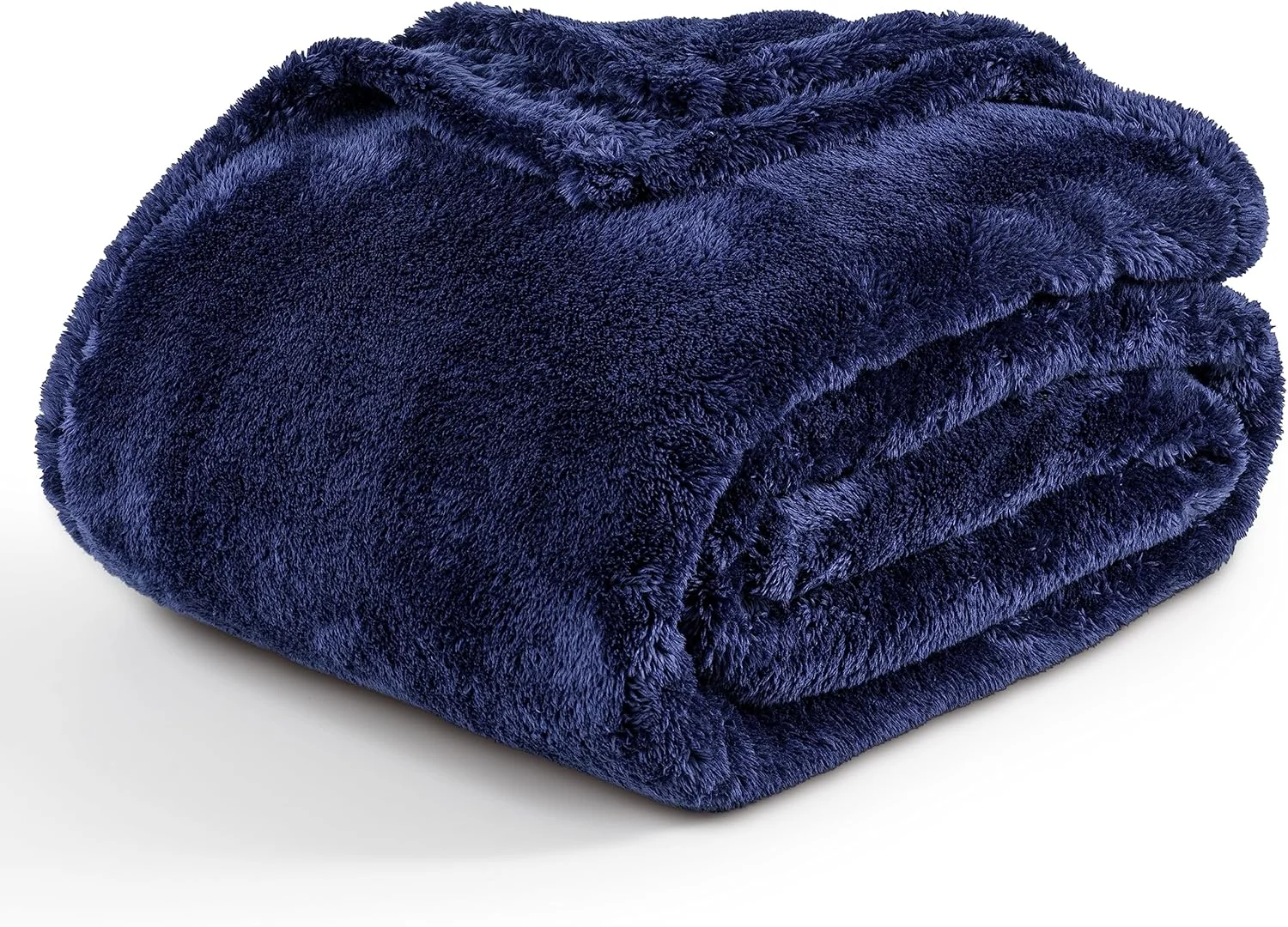 پتوی مخمل خواب دار فوق العاده نرم Berkshire Blanket Classic، پتوی تخت سایز کینگ، پتوی نرم و کرکی مو بلند برای مبل، رنگ آبی تیره آتلانتیس، 90x108 اینچ
