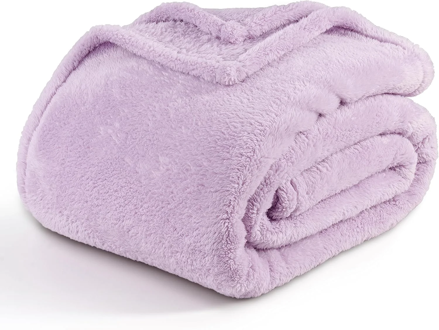 پتوی پشمی فوق العاده نرم Berkshire Blanket Classic، پتوی تخت یک نفره، پتوی نرم و کرکی مو بلند برای تخت مبل، یاسی بنفش پاستلی، 152x233 سانتی متر
