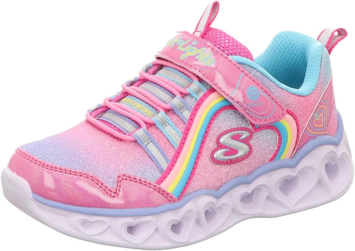 کفش دخترانه اسکیچرز مدل Heart Lights-rainbow Lux