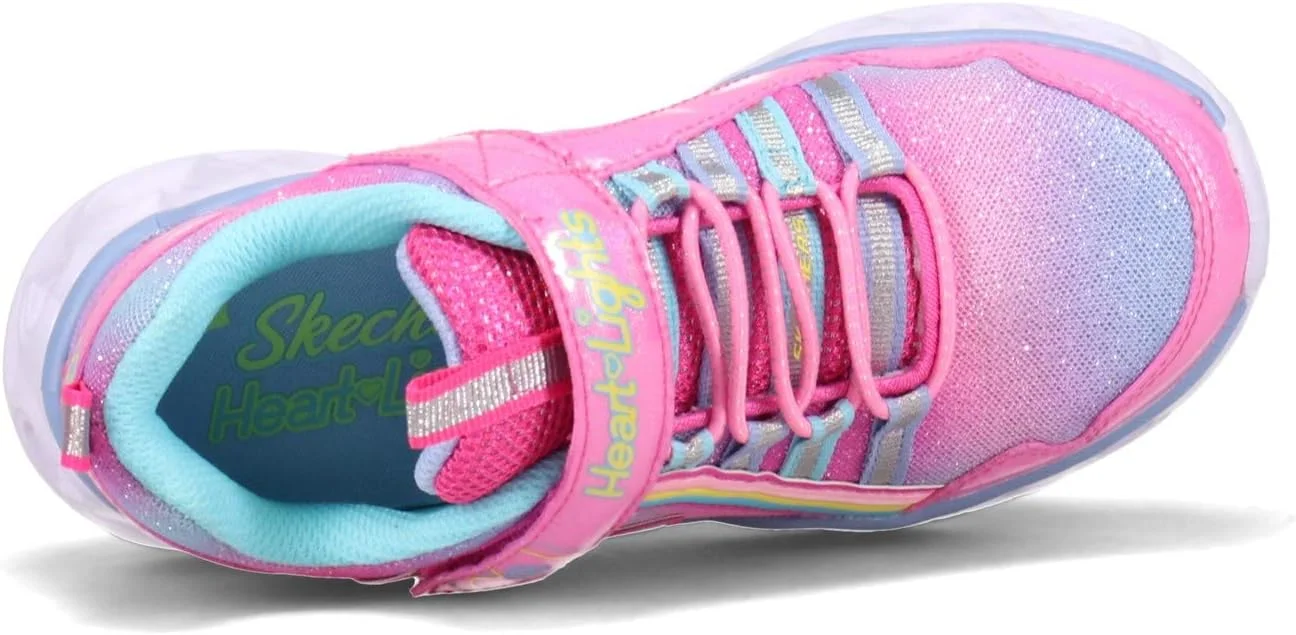 کفش دخترانه اسکیچرز مدل Heart Lights-rainbow Lux