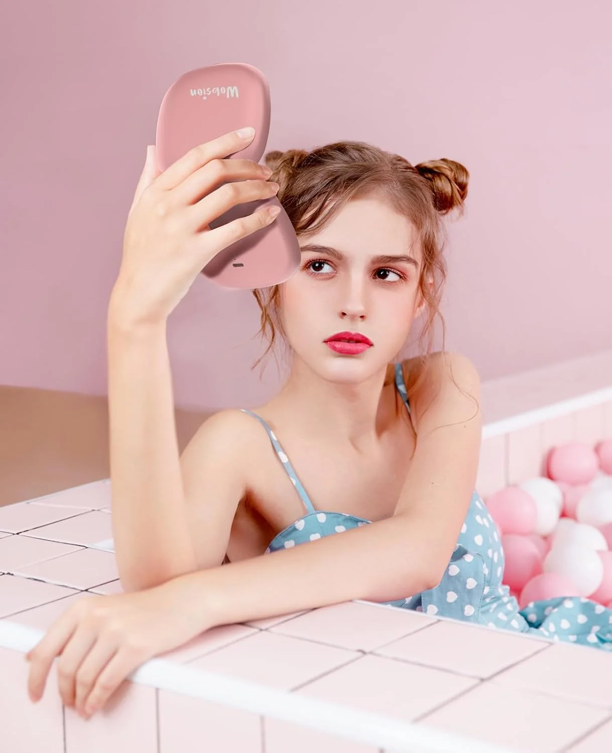 آینه آرایشی LED جیبی WOBSION با بزرگنمایی 1X/10X و نور، آینه مسافرتی کوچک قابل حمل با نور و شارژ USB، آینه دستی دو طرفه با قابلیت تنظیم نور 750 میلی آمپر ساعت برای آرایش، رزگلد آینه آرایشی LED جیبی WOBSION با بزرگنمایی 1X/10X و نور، آینه مسافرتی کوچک قابل حمل با نور و شارژ USB، آینه دستی دو طرفه با قابلیت تنظیم نور 750 میلی آمپر ساعت برای آرایش، رزگلد