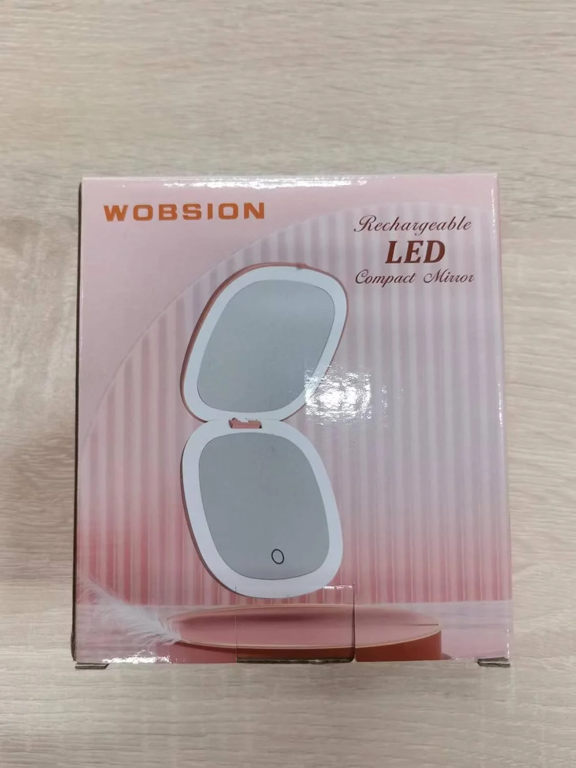 آینه آرایشی LED جیبی WOBSION با بزرگنمایی 1X/10X و نور، آینه مسافرتی کوچک قابل حمل با نور و شارژ USB، آینه دستی دو طرفه با قابلیت تنظیم نور 750 میلی آمپر ساعت برای آرایش، رزگلد آینه آرایشی LED جیبی WOBSION با بزرگنمایی 1X/10X و نور، آینه مسافرتی کوچک قابل حمل با نور و شارژ USB، آینه دستی دو طرفه با قابلیت تنظیم نور 750 میلی آمپر ساعت برای آرایش، رزگلد