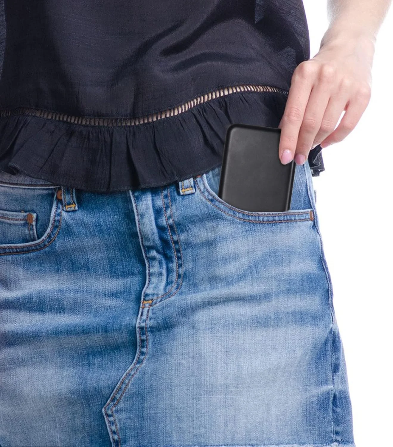 آینه جیبی Wobsion، آینه آرایشی LED، آینه بزرگنمایی 1x/3x با نور، آینه تاشو مغناطیسی دو طرفه دستی، آینه کوچک مسافرتی آرایشی، آینه آرایشی روشن برای کیف پول، هدیه (مشکی)