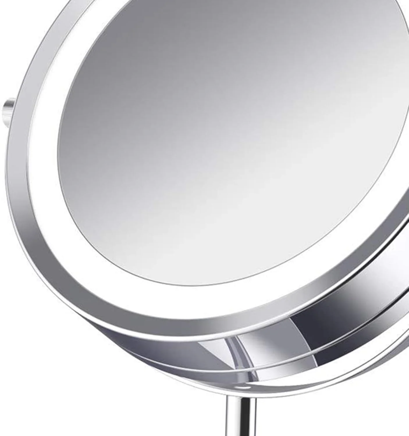 آینه آرایشی دو طرفه بزرگنمایی Cryfokt، آینه بزرگنمایی 5X، آینه رومیزی با چرخش 360 درجه با نور LED، آینه بزرگنمایی برای خانه، روشویی حمام و مسافرت آینه آرایشی دو طرفه بزرگنمایی Cryfokt، آینه بزرگنمایی 5X، آینه رومیزی با چرخش 360 درجه با نور LED، آینه بزرگنمایی برای خانه، روشویی حمام و مسافرت