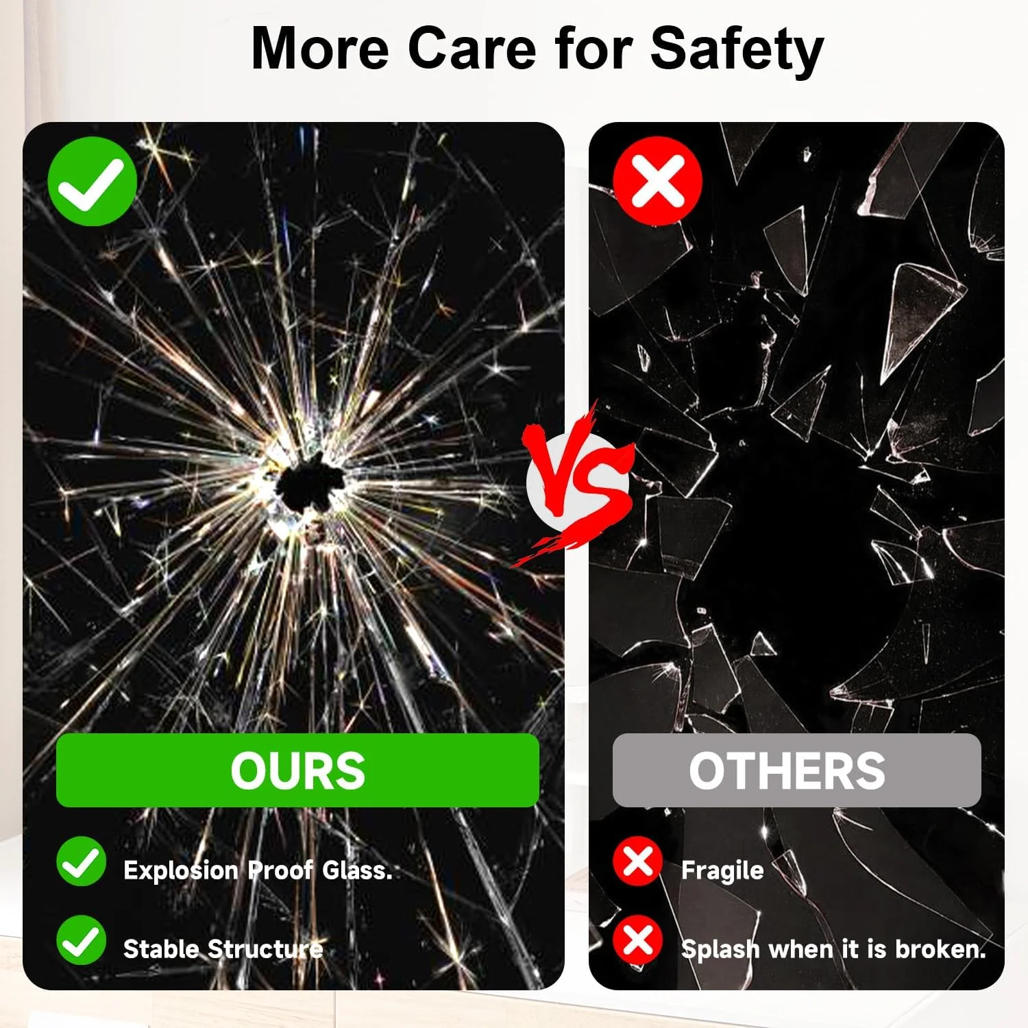 آینه آرایشی RichLuck با چراغ، آینه آرایشی با 3 حالت نورپردازی با کنترل لمسی هوشمند، آینه آرایشی هالیوودی با قابلیت چرخش 360 درجه و چراغ، آینه رومیزی روشن ضد انفجار (سفید)