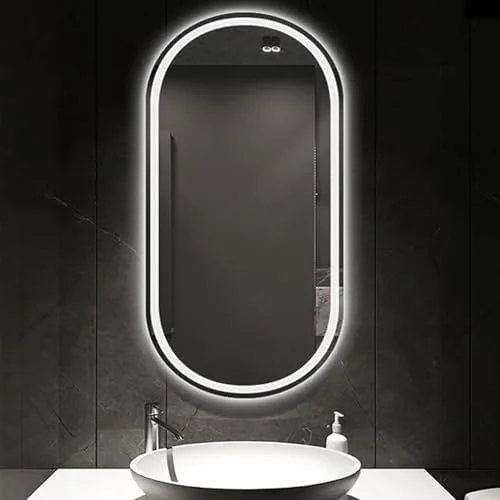 آینه آرایشی بیضی شکل LED مدل VPHOME، آینه دیواری ضد بخار با نور، آینه روشویی بزرگ مدرن LED، روشنایی قابل تنظیم 3 رنگ، صرفه جویی در انرژی (VPMR-64، 100x50 سانتی متر یا 40x20 اینچ) آینه آرایشی بیضی شکل LED مدل VPHOME، آینه دیواری ضد بخار با نور، آینه روشویی بزرگ مدرن LED، روشنایی قابل تنظیم 3 رنگ، صرفه جویی در انرژی (VPMR-64، 100x50 سانتی متر یا 40x20 اینچ)