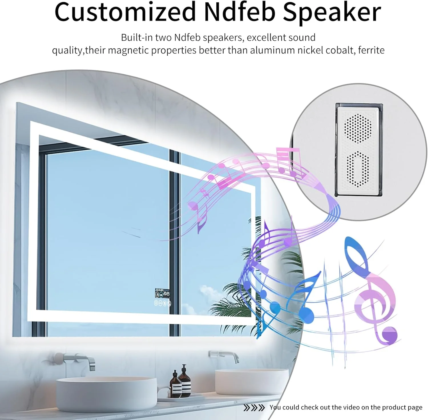 آینه حمام Wisfor با چراغهای LED: آینه بزرگ دیواری روشن 1400x700 میلیمتر با بلوتوث، نور جلوی 3 رنگ قابل تنظیم + نور پس زمینه، ضد بخار، عملکرد حافظه، نمایش زمان و دما آینه حمام Wisfor با چراغهای LED: آینه بزرگ دیواری روشن 1400x700 میلیمتر با بلوتوث، نور جلوی 3 رنگ قابل تنظیم + نور پس زمینه، ضد بخار، عملکرد حافظه، نمایش زمان و دما