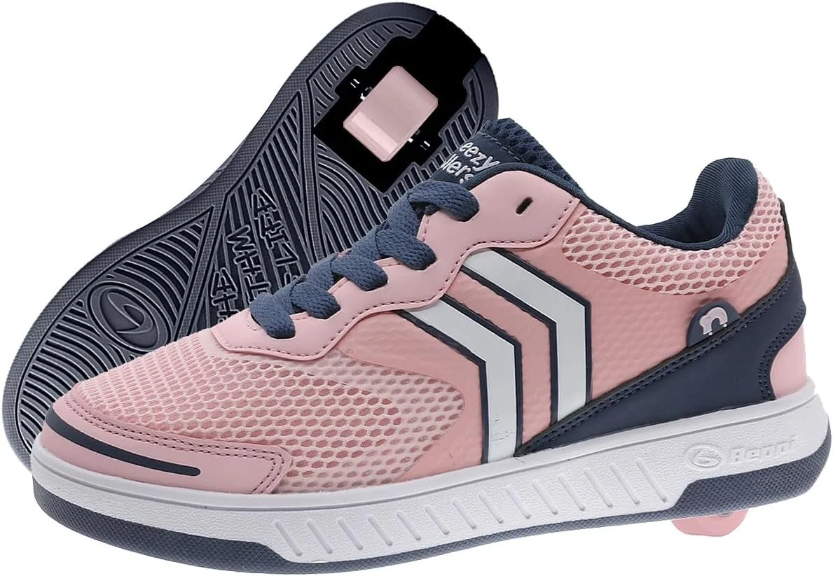 کفش های چرخ دار BREEZY ROLLERS برای کودکان، کفش های اسکیت غلتکی بچه گانه، تبدیل کفش های خیابانی کودکان به اسکیت غلتکی در چند ثانیه، سیستم کلیکی ثبت شده، کفش های ورزشی چرخ دار برای دختران و پسران