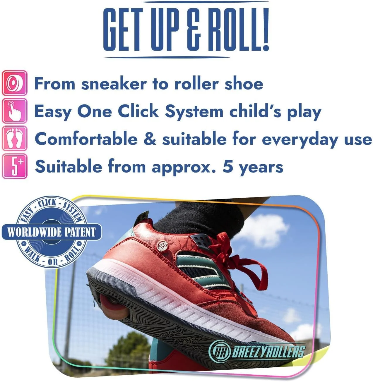 کفش های چرخ دار و چراغ دار LED مدل BREEZY ROLLERS برای کودکان، هر قدم شما را روشن می کند، کفش برای هر مناسبت کفش های چرخ دار و چراغ دار LED مدل BREEZY ROLLERS برای کودکان، هر قدم شما را روشن می کند، کفش برای هر مناسبت