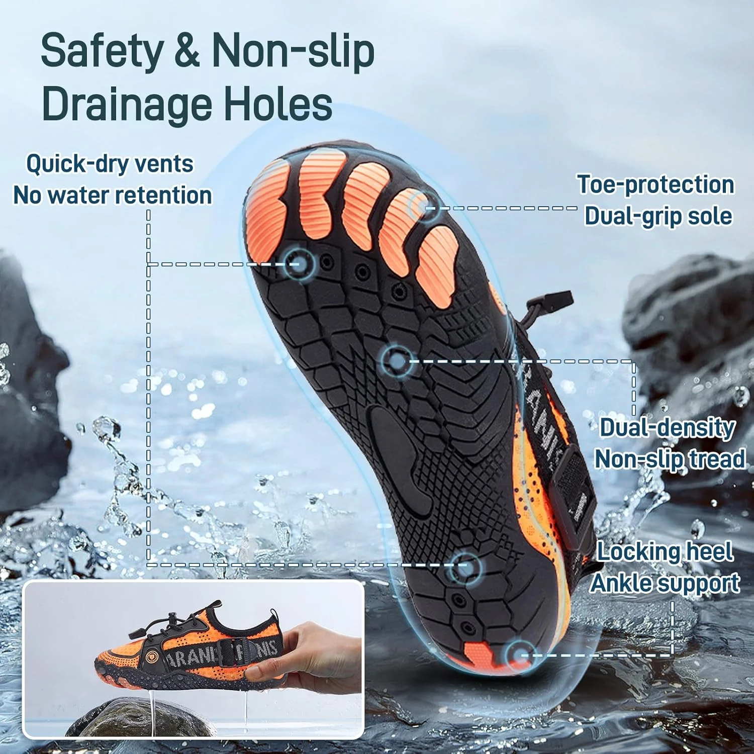 کفش های آبی برهنه TARANIS برای پسران و دختران، با قابلیت خشک شدن سریع، پنجه پهن، ضد لغزش و مقاوم در برابر سایش، مناسب ساحل، استخر، یوگا، طناب زدن، موج سواری، کفش کودک نوپا، قرمز، سایز 13 کودک کوچک کفش های آبی برهنه TARANIS برای پسران و دختران، با قابلیت خشک شدن سریع، پنجه پهن، ضد لغزش و مقاوم در برابر سایش، مناسب ساحل، استخر، یوگا، طناب زدن، موج سواری، کفش کودک نوپا، قرمز، سایز 13 کودک کوچک