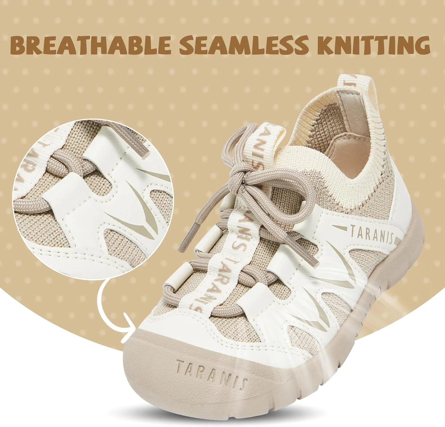کفش های بچه گانه TARANIS، کفش های ورزشی لغزنده برای فضای باز، مناسب پیاده روی و گردش، بافتنی تنفسی، بدون نیاز به گره زدن کفش های بچه گانه TARANIS، کفش های ورزشی لغزنده برای فضای باز، مناسب پیاده روی و گردش، بافتنی تنفسی، بدون نیاز به گره زدن