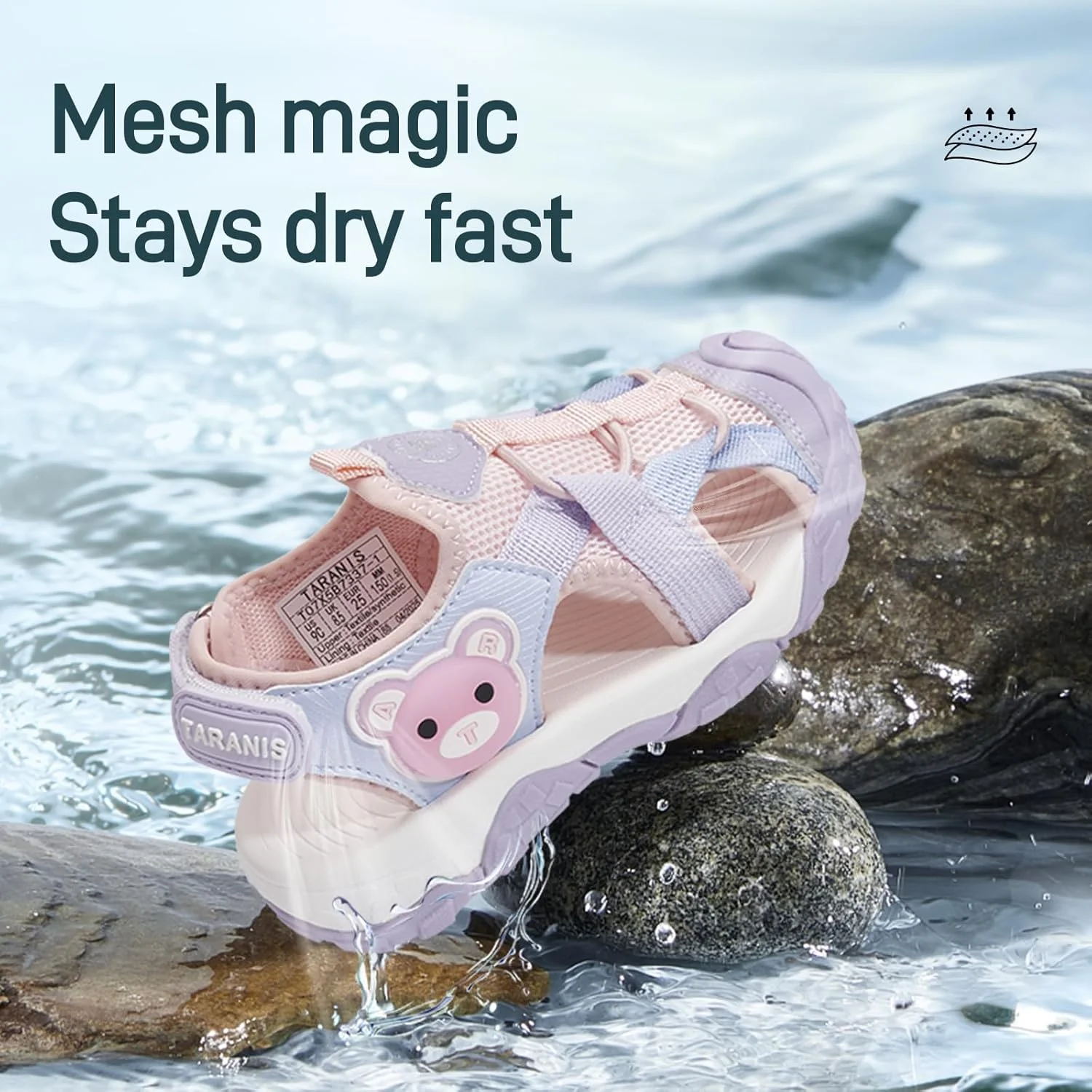 صندل و کتانی سبک وزن تابستانی پسرانه و دخترانه TARANIS مناسب ورزش های ساحلی و فعالیت های فضای باز با پنجه بسته صندل و کتانی سبک وزن تابستانی پسرانه و دخترانه TARANIS مناسب ورزش های ساحلی و فعالیت های فضای باز با پنجه بسته