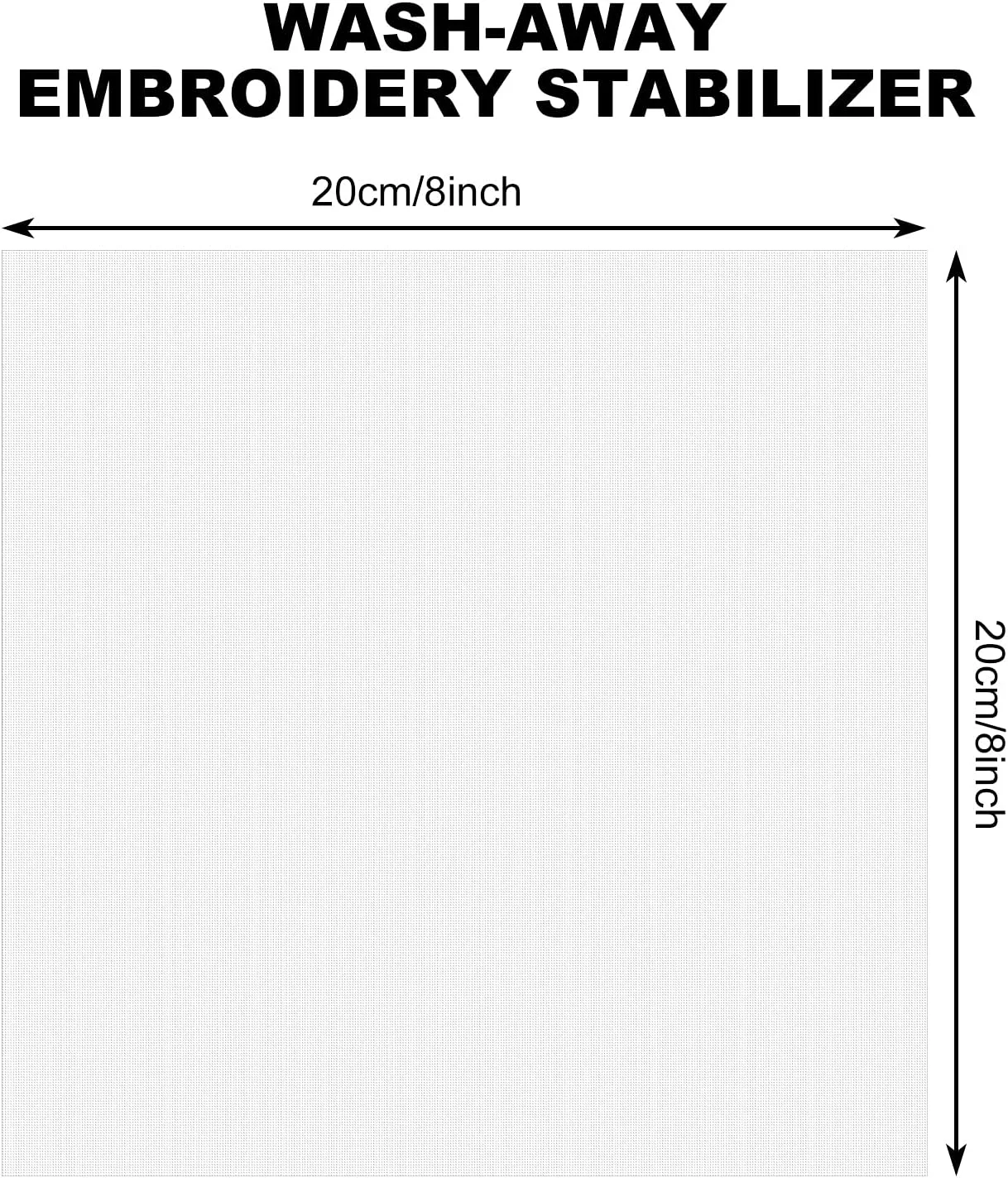 فیلم تثبیت کننده گلدوزی محلول در آب Outus، 100 برگه، فیلم رویه گلدوزی محلول در آب شفاف برای گلدوزی و رویه (20 × 20 سانتی متر / 8 × 8 اینچ)