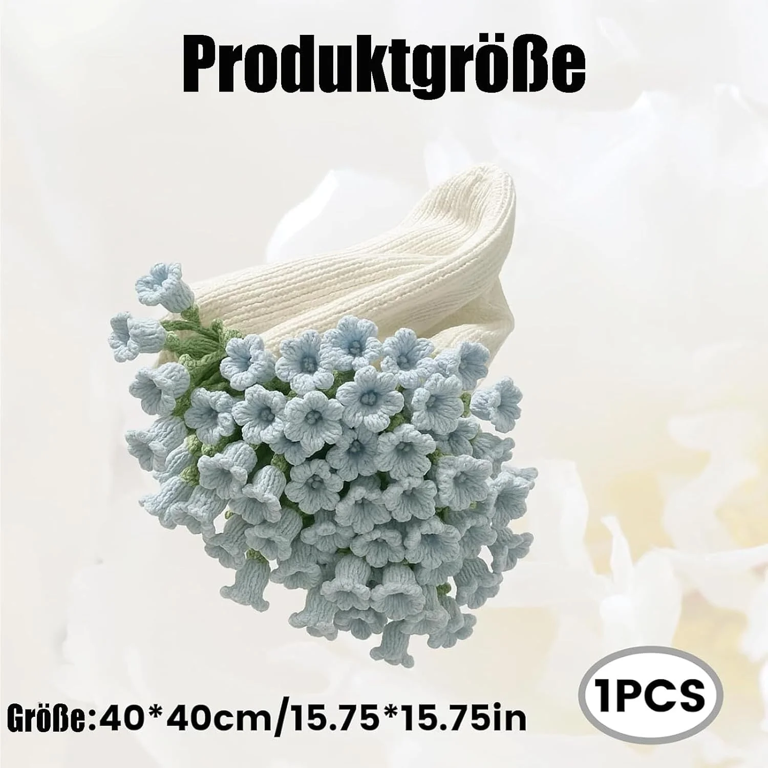 پتو طرح دسته گل، پتو گلدار، پتو گلدار، ایده هدیه برای روز مادر، تولد، عروسی، دکوراسیون رمانتیک برای خانه (بسته مواد اولیه DIY، 40x40 سانتی متر)