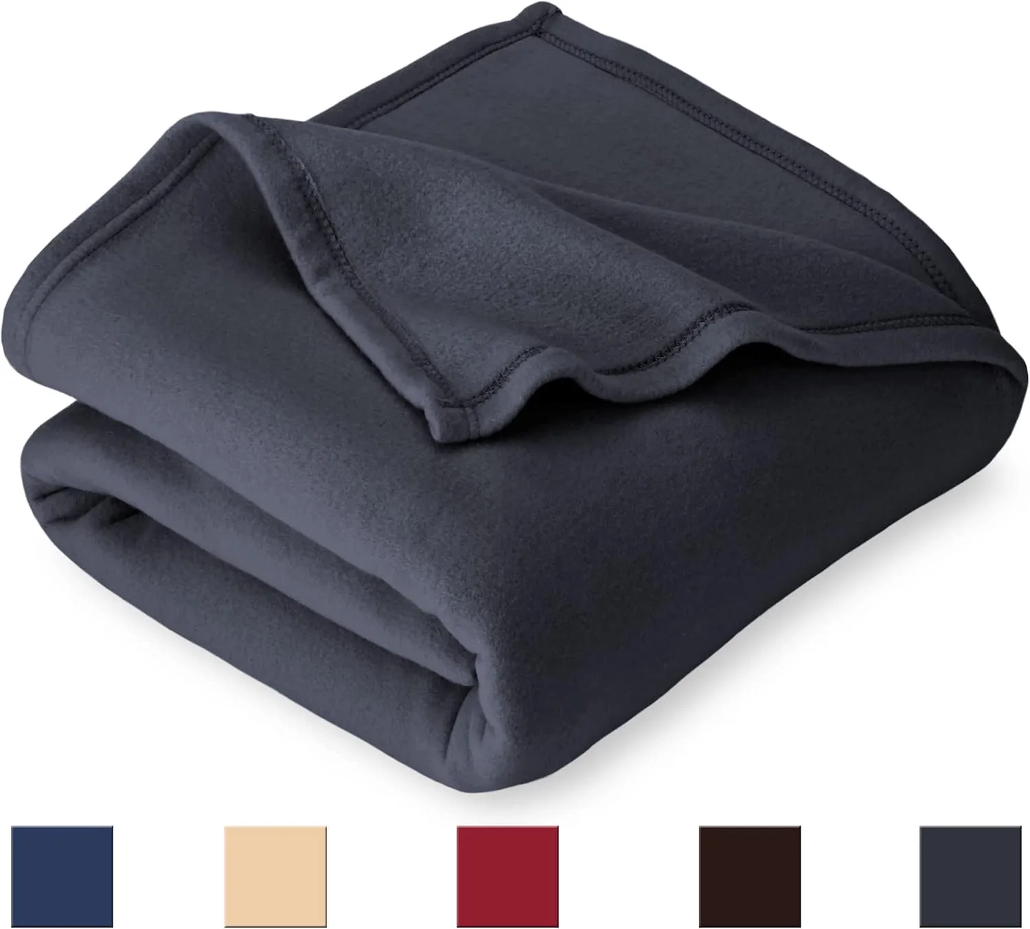 پتو پلار فلیس سبک وزن مخصوص زمستان سنگین 300 GSM BSB HOME® مناسب تخت دو نفره (220x230 سانتی متر، رنگ- خاکستری)