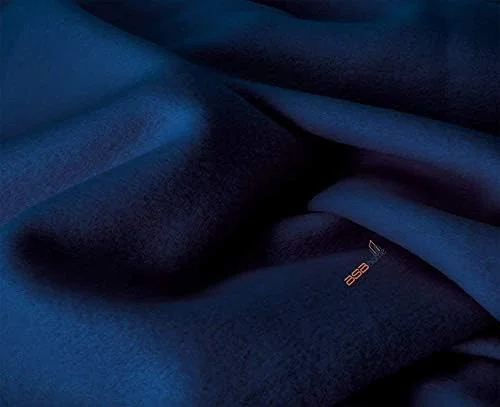 پتو پلار فلیس تک نفره BSB HOME® با وزن سبک، مناسب زمستان های سرد، 300 GSM، طرح ساده (152x220 سانتی متر، رنگ آبی)