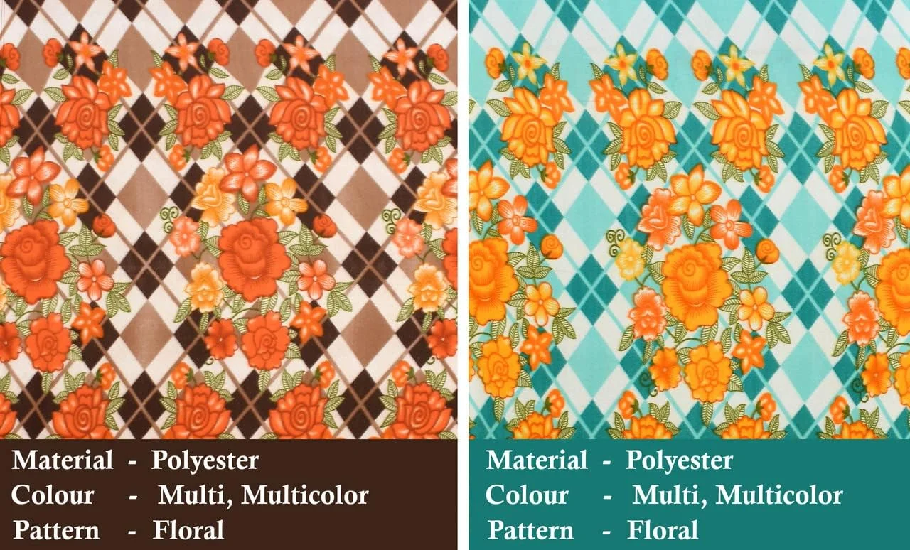 پتو پلویی تک نفره طرح دار BSB HOME مناسب تمام فصول - بسته 2 عددی (147x223 سانتی متر، چند رنگ، صورتی، نارنجی، خردلی و قرمز)