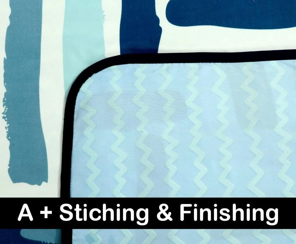 پتو یک نفره پنبه ای خالص BSB HOME با وزن 120 گرم، نرم، سبک و طرح دار، دو رو، مناسب تهویه مطبوع، سازگار با پوست - 152 × 225 سانتی متر - آبی، سبز و زرد