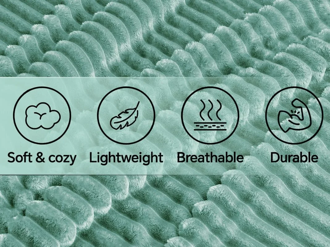 پتو پشمی طرح مدادی BSB HOME - 220 x 230 سانتی متر، نرم، لطیف، مناسب فصل/تهویه مطبوع و زمستان ملایم، دو رو - مناسب تخت دو نفره (سبز نعنایی، وزن - 2.2 کیلوگرم)