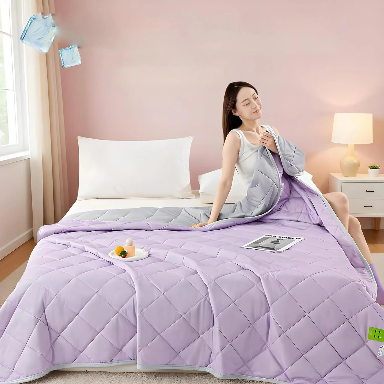 Ice Blankets for Hot Sleepers,Breathable Summer Throw Blanket - Skin-friendly Comforter Keep Body Cool for Hot Weather Camping Travel Bedroom Night Sleep Couch Sofa Ice Blankets for Hot Sleepers,Breathable Summer Throw Blanket - Skin-friendly Comforter Keep Body Cool for Hot Weather Camping Travel Bedroom Night Sleep Couch Sofa