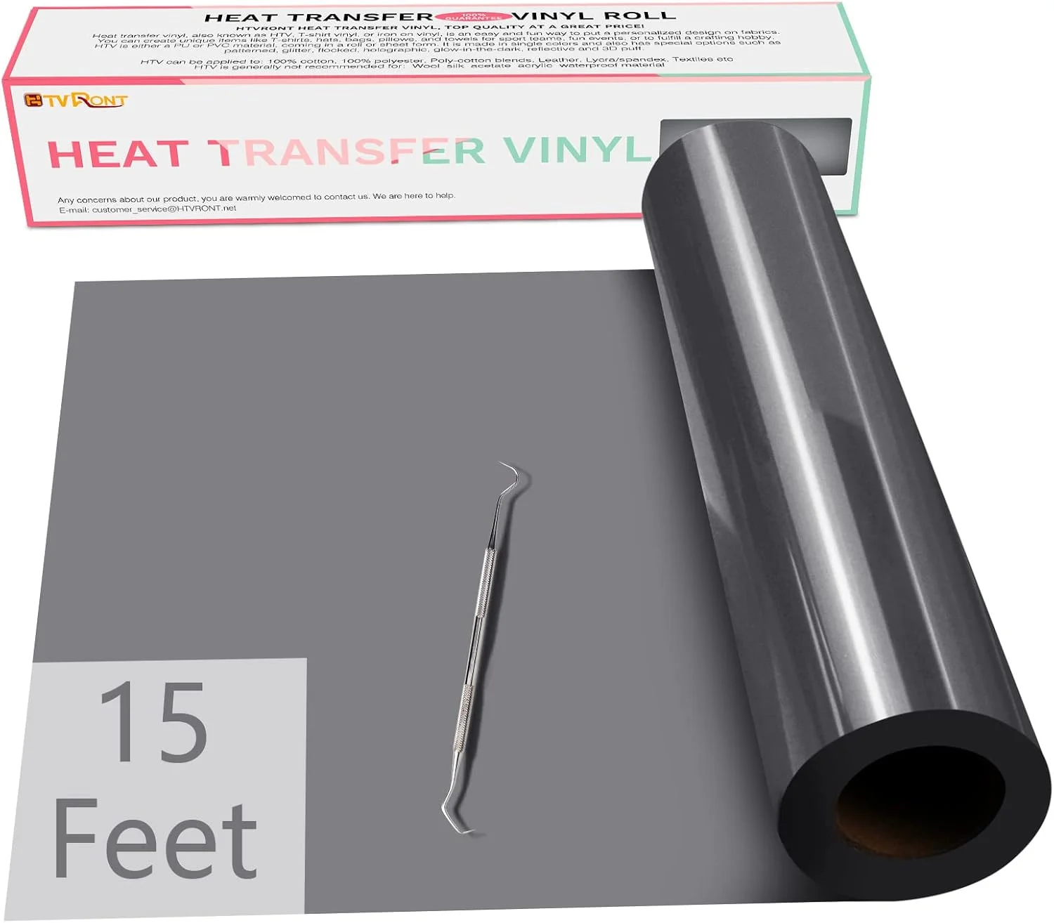 رول وینیل انتقال حرارت HTVRONT HTV - وینیل HTV خاکستری تیره 30.5 سانتی متر × 4.57 متر برای تی شرت، وینیل حرارتی برای همه دستگاه های برش - برش و جدا کردن آسان برای طراحی وینیل حرارتی (خاکستری تیره) رول وینیل انتقال حرارت HTVRONT HTV - وینیل HTV خاکستری تیره 30.5 سانتی متر × 4.57 متر برای تی شرت، وینیل حرارتی برای همه دستگاه های برش - برش و جدا کردن آسان برای طراحی وینیل حرارتی (خاکستری تیره)