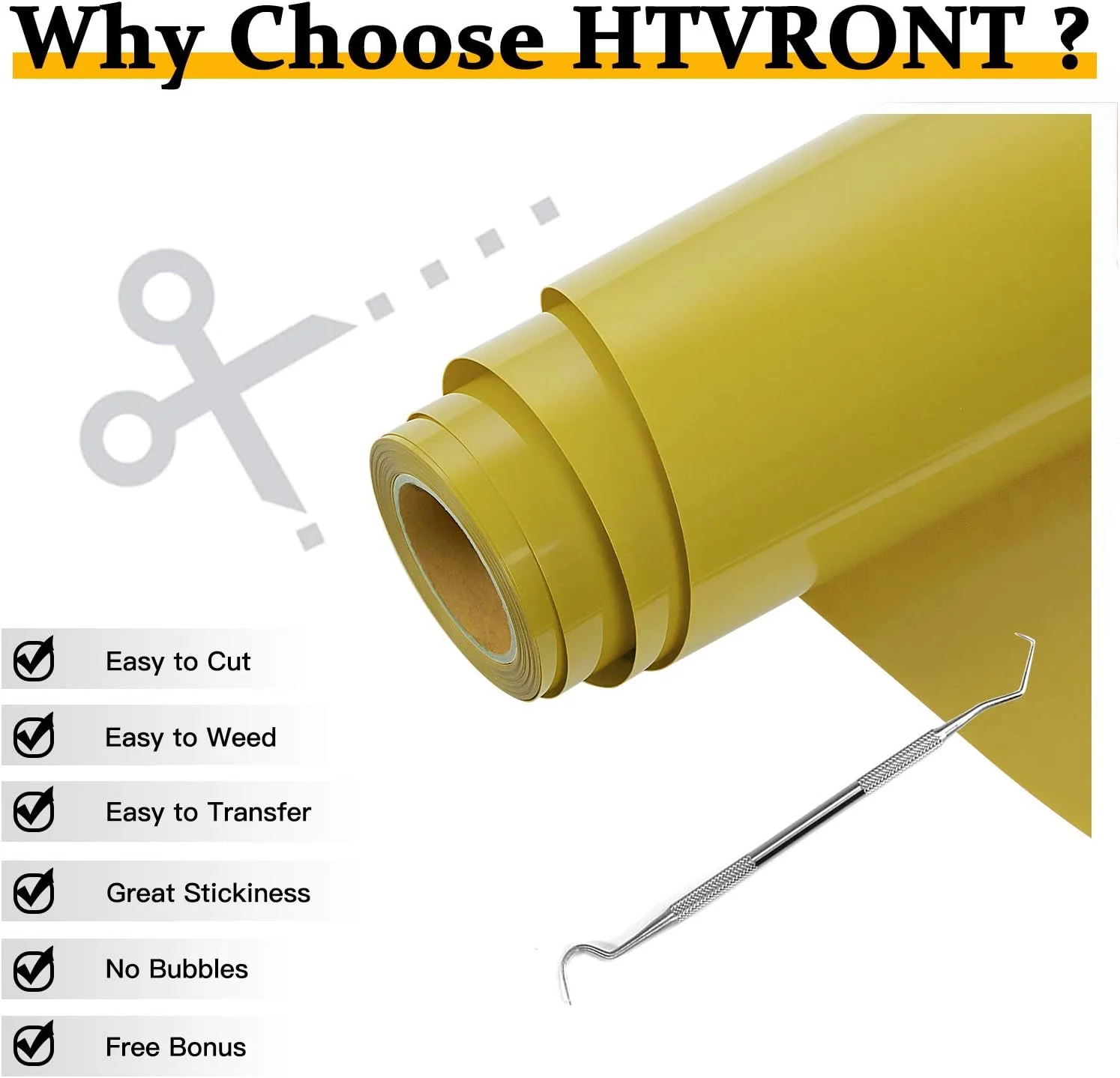 رول وینیل انتقال حرارت HTVRONT HTV - وینیل HTV خاکستری تیره 30.5 سانتی متر × 4.57 متر برای تی شرت، وینیل حرارتی برای همه دستگاه های برش - برش و جدا کردن آسان برای طراحی وینیل حرارتی (خاکستری تیره)