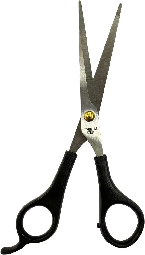 قیچی آرایشی اراولی برای اصلاح سبیل/ریش/ابرو/موهای بینی مردانه و زنانه، قیچی آرایشگری حرفه ای استیل ضد زنگ برای مصارف گوناگون (سایز- 7 اینچ) قیچی آرایشی اراولی برای اصلاح سبیل/ریش/ابرو/موهای بینی مردانه و زنانه، قیچی آرایشگری حرفه ای استیل ضد زنگ برای مصارف گوناگون (سایز- 7 اینچ)