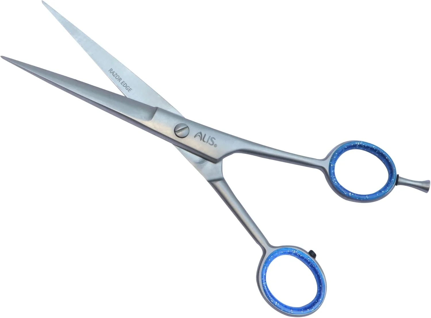 قیچی آرایشگری آلیس - قیچی آرایشگری حرفه ای 7.5 اینچی برای کوتاهی مو، قیچی استیل ضد زنگ، قیچی خانگی برای کوتاهی و حالت دادن به مو، بسته 1 عددی AB-751 آبی