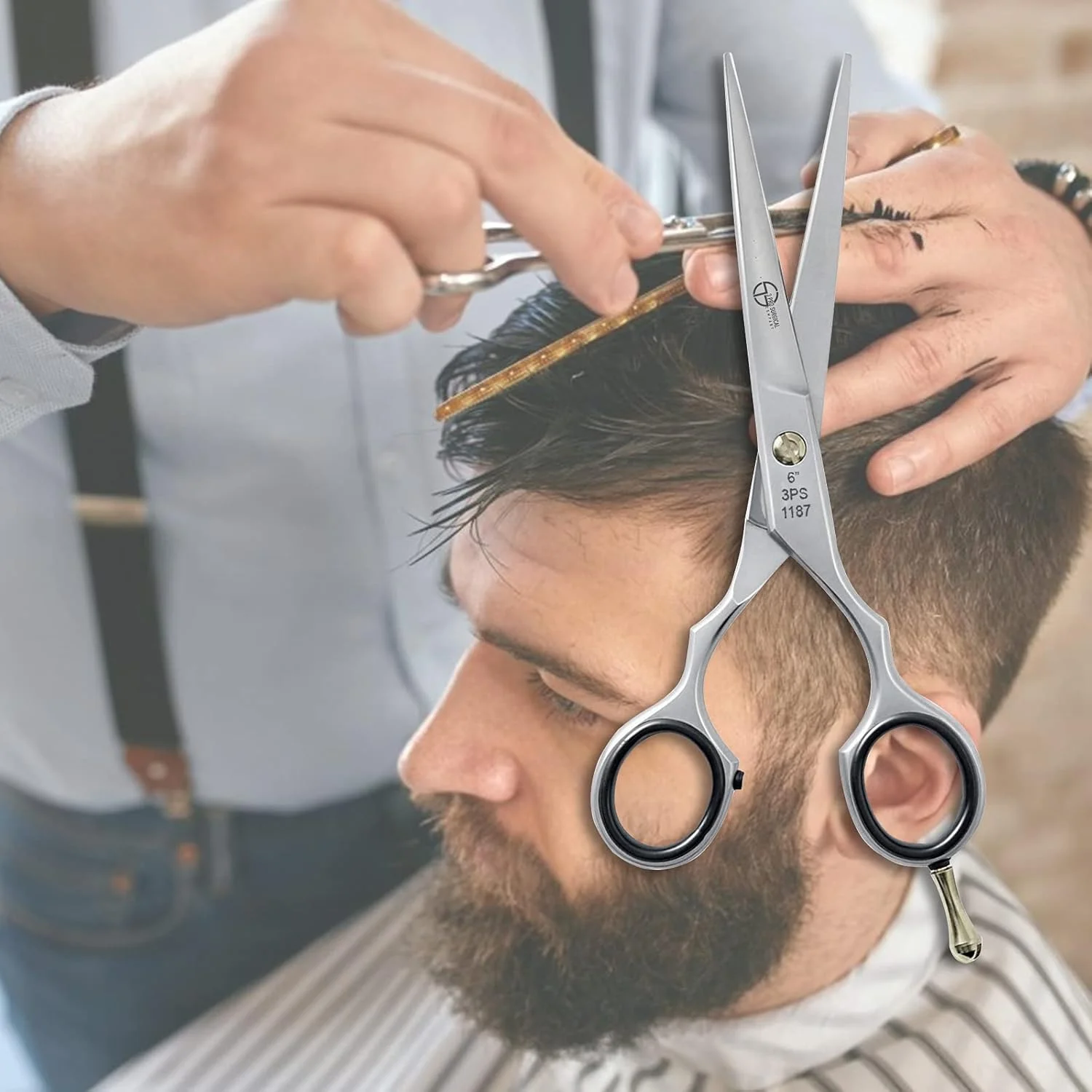 قیچی آرایشگری جراحی 3Pro، قیچی تیز آرایشگری، قیچی اصلاح مو برای مردان و زنان، قیچی برای برش، حالت دادن، مرتب کردن و پیرایش مو (نقره ای، 6 اینچ) قیچی آرایشگری جراحی 3Pro، قیچی تیز آرایشگری، قیچی اصلاح مو برای مردان و زنان، قیچی برای برش، حالت دادن، مرتب کردن و پیرایش مو (نقره ای، 6 اینچ)