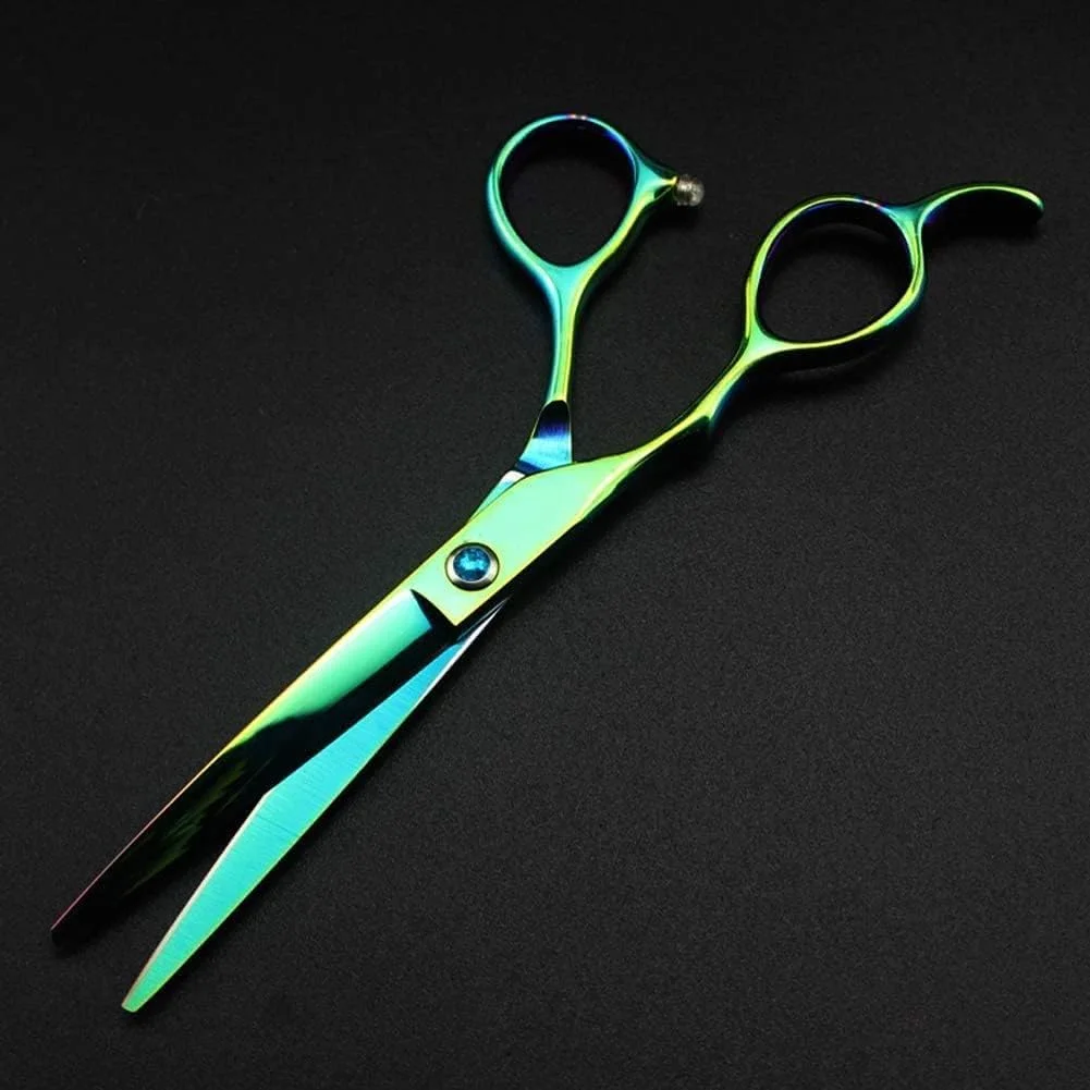Retro Barber Scissors,Luxury Hair Scissors,Professional Barber Salon Scissors,Professional Hairdressing Scissors Hair Scissors Set,C1,flat cut 6 inch