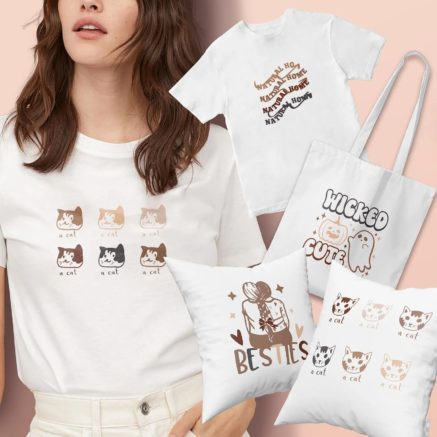 بسته وینیل حرارتی رنگ پوست HTVRONT - بسته 10 عددی رول های وینیل انتقال حرارت قهوه ای 12 اینچ × 3 فوت، وینیل حرارتی رنگ پوست برای تی شرت، بسته وینیل بژ با 10 رنگ متنوع